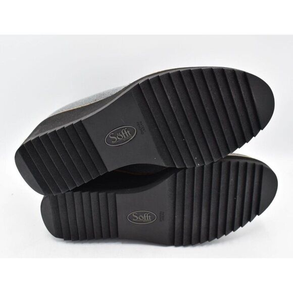 Sofft Womens Size 9 Eiley Grey Knit Water Resistant Platform Wedge Boots - Picture 5 of 9